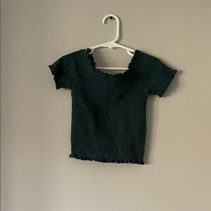 Carter's Forest Green Smocked Blouse